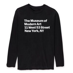 Museum Of Modern Art MOMA Address Long Sleeve Crew Neck Women Size M Worn Once!